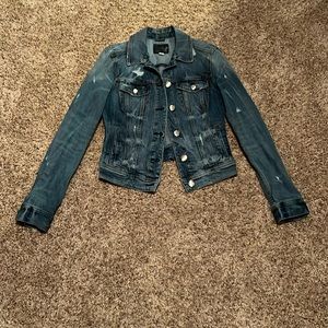 Distressed American Eagle denim jean jacket